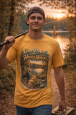 Cane Poles and Honey Holes Fishing T-Shirt — Vintage Outdoorsman Tee