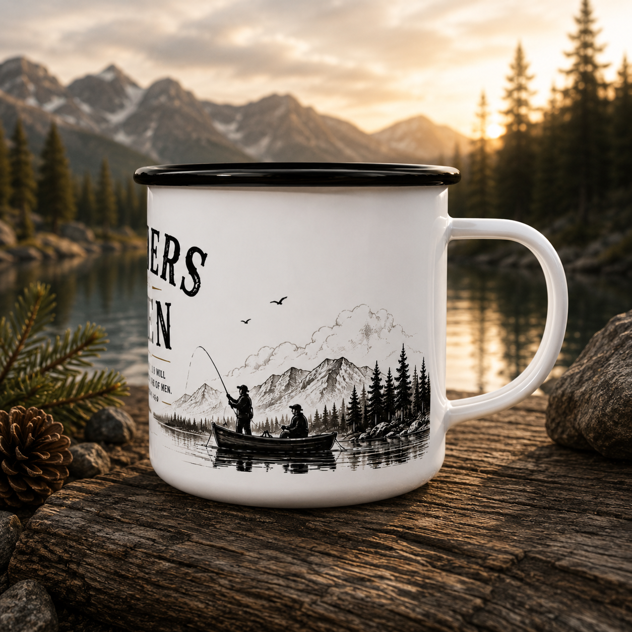 Fishers of Men 12oz. Enamel Camping Coffee Mug