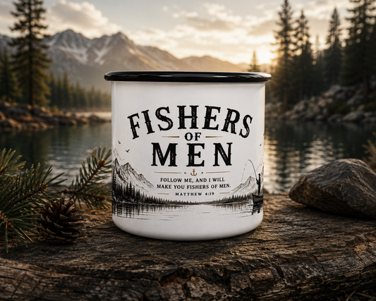 Fishers of Men 12oz. Enamel Camping Coffee Mug