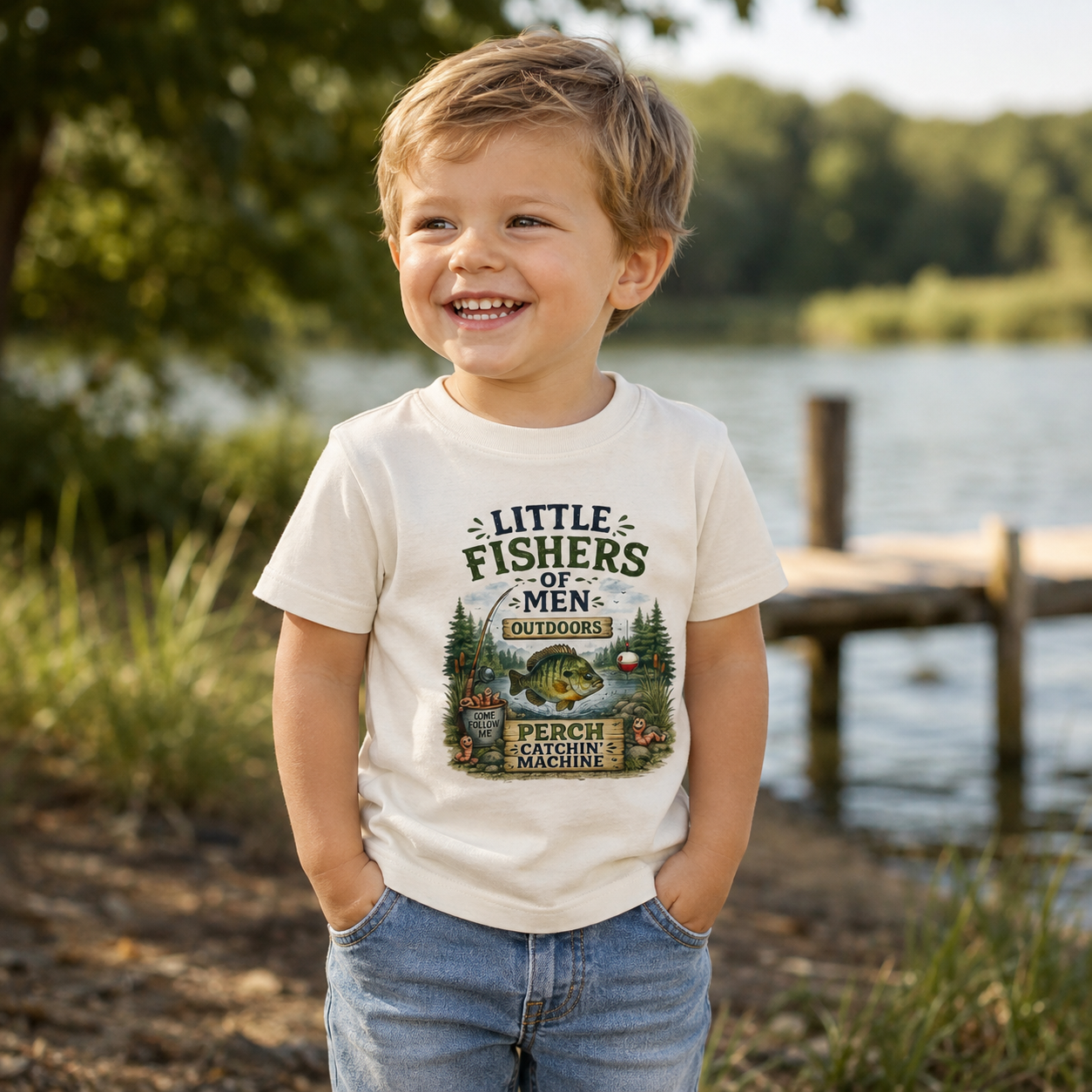 Toddler-Perch Catchin' Machine Shirt