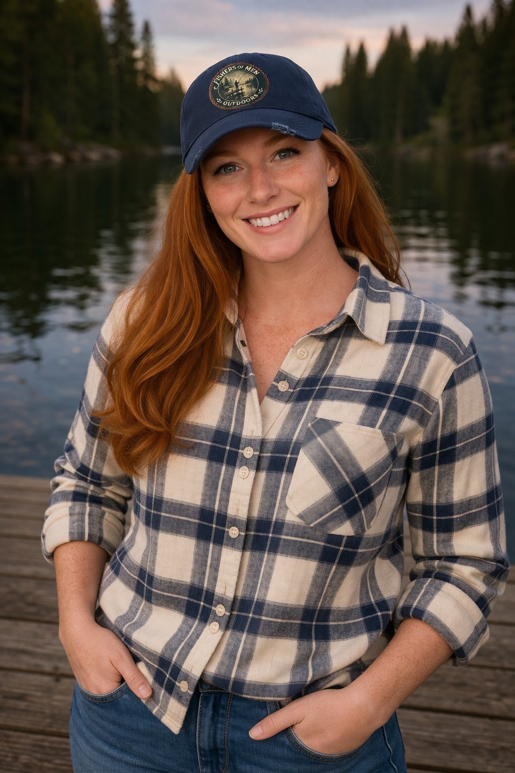 Fishers Of Men Outdoors Distressed Baseball Cap