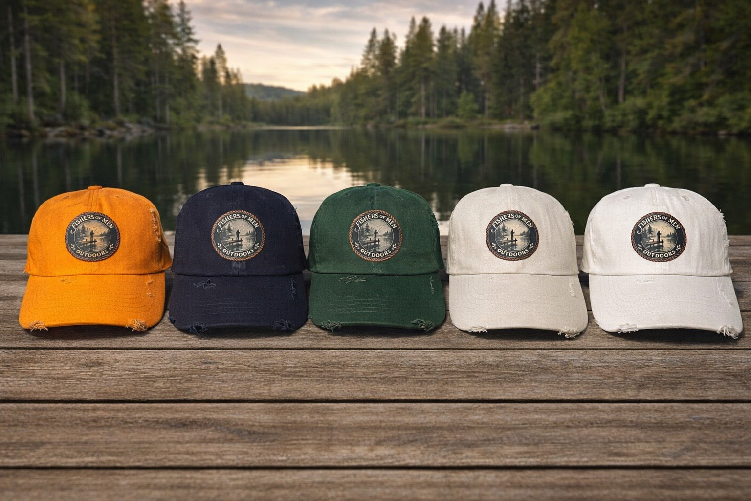 Fishers Of Men Outdoors Distressed Baseball Cap