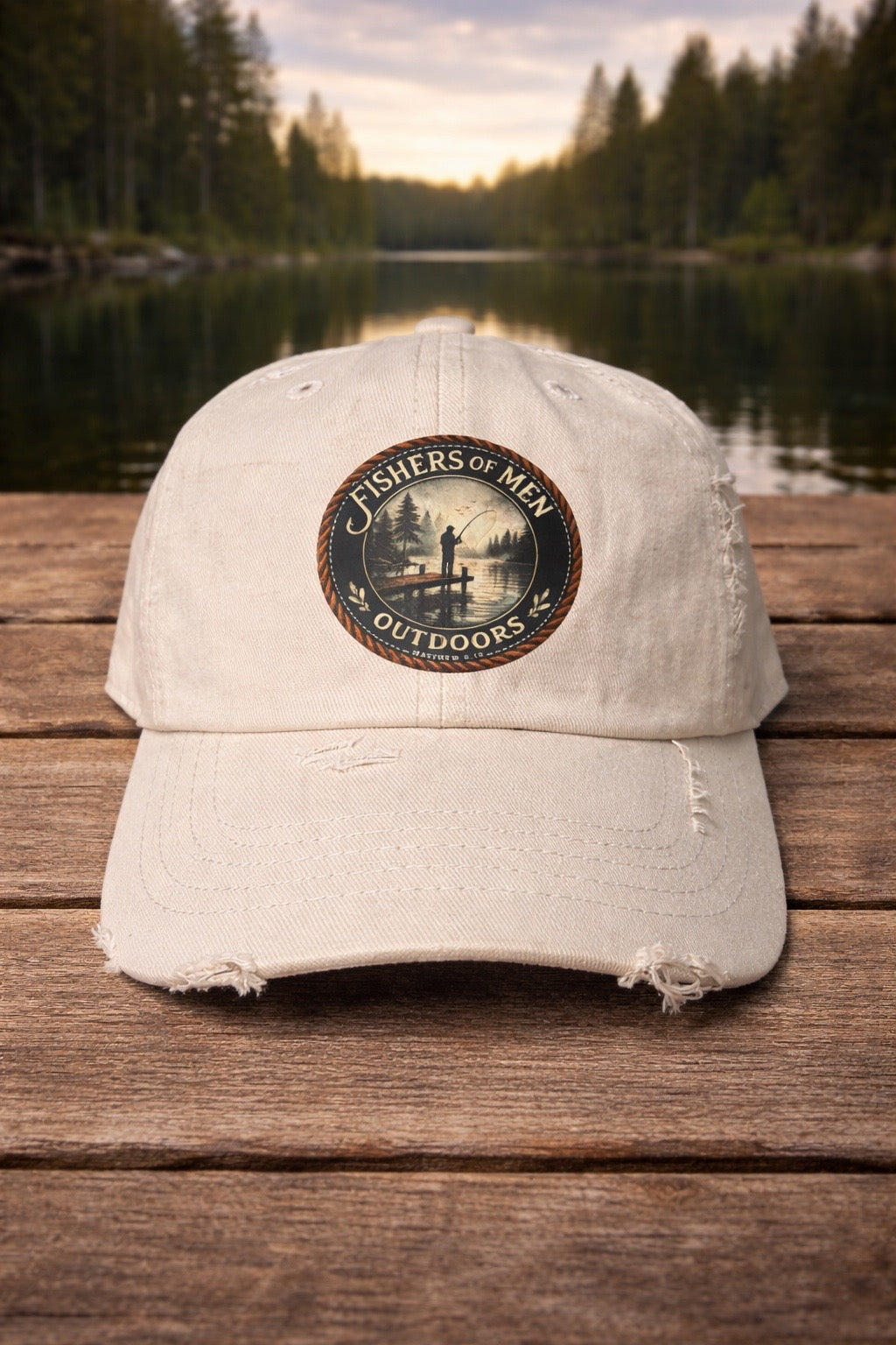 Fishers Of Men Outdoors Distressed Baseball Cap