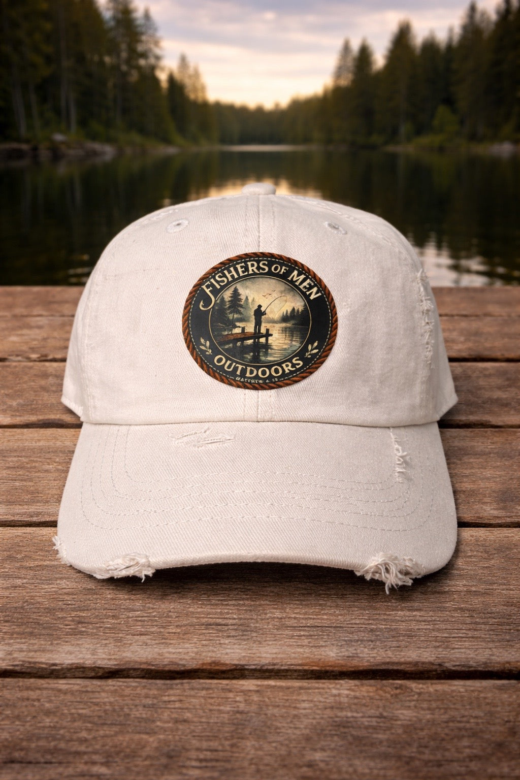 Fishers Of Men Outdoors Distressed Baseball Cap
