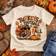 Turkeys, Football & Fall Toddler Tee